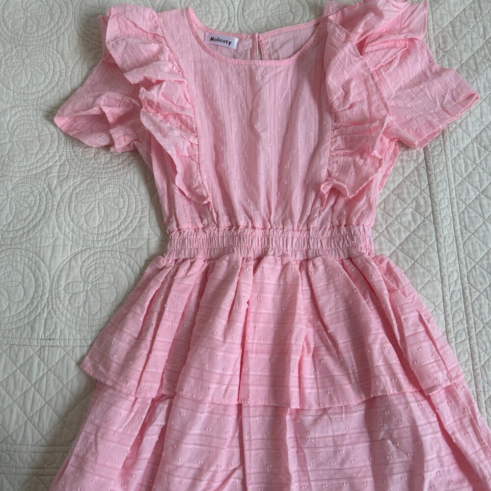 Molicuty pink floral babydoll dress Size Small